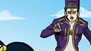 Jotaro และ Xu Lun ที่เรียนรู้เกี่ยวกับอนิเมชั่นของ Sea of Stone (Jotaro ศึกษาลูกสาวของเขา)