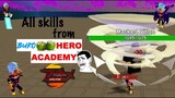 All 23 Buko No Hero Academy skills in Anime Fighting Simulator Roblox
