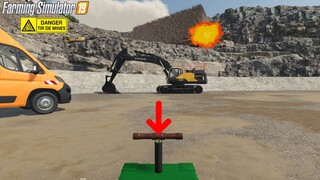 TIR DE MINE Carrière Blasting Explosion | Farming Simulator 19