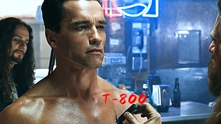 Rasakan tekanan dari T-800. Reload satu tangan ini keren banget kan?