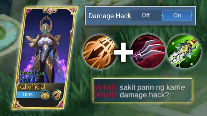 STILL OP!! NERFED KARRIE NEW BUILD FOR DAMAGE HACK (Must try!) | MLBB