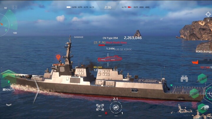Modern Warships: ROKS JEONGJO THE GREAT epic battle to Submarine.
