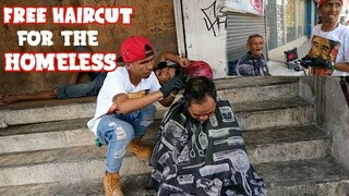 VERY INSPIRING VIDEO FREE HAIRCUT FOR THE HOMELESS!