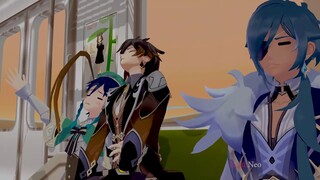 [MMD/Genshin Impact] when they come home from the bar and get drunk