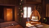 [Dekorasi ff14] Kamar S tidak disegel || coklat tua hangat matahari high-end ruang tamu kecil modern