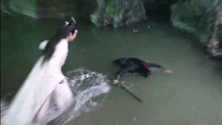 "He just soaked his whole body in dirty water and froze, and drank a few sips of dirty water, but I 