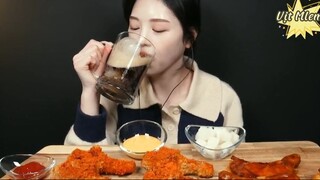 Gà rán và đùi gà nướng tẩm gia vị sốt cay 1 #amthuc