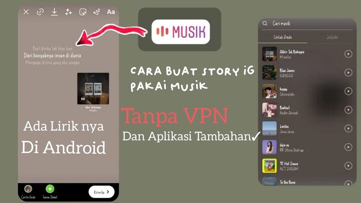 Cara Mengatasi Tidak Muncul Fitur Musik Di IG Tanpa VPN dan Aplikasi Tambahan