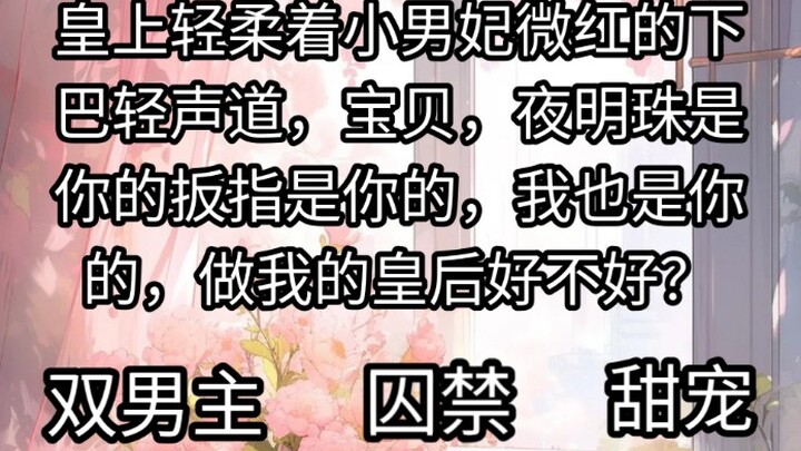 皇上轻柔着小男妃微红的下巴轻声道，宝贝，夜明珠是你的扳指是你的，我也是你的，做我的皇后好不好？