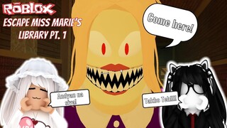 Part 1 ESCAPE Miss Marie's Library! (SCARY OBBY) | Roblox | Tagalog | Cookie Queen Play