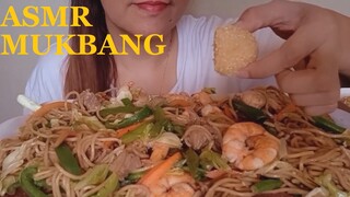 ASMR MUKBANG HOMEMADE PANCIT CANTON AND BUCHI ( CHOWKING ) FILIPINO FOOD EATING SHOW | NO TALKING