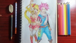 Drawing Lucy and Natsu from Fairy Tail | Anime Art | Philippines