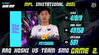 [TAGALOG] RRQ HOSHI VS TEAM SMG GAME 2 | MPL INVITATIONAL | D4 | QUARTERFINALS | MPLI