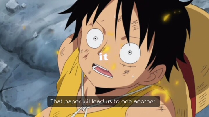 Ace saves luffy for the last time