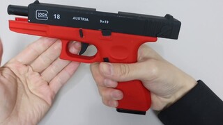 Pistol pelontar cangkang otomatis: itu juga bisa menembak terus menerus dan menutup gudang kosong, y