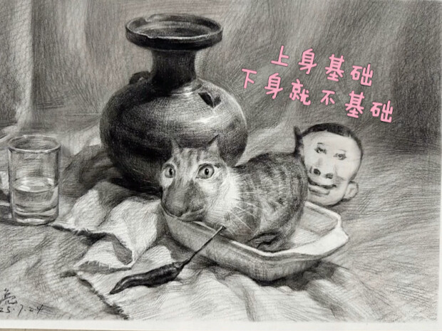 Phê bình sắc bén tác phẩm vẽ chì, sinh viên mỹ thuật lộn xộn công thức