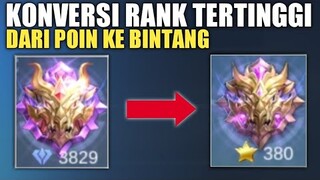 PENJELASAN KONVERSI RANK TERTINGGI! BIAR TAU AKUN KALIAN JADI BERAPA BINTANG !!