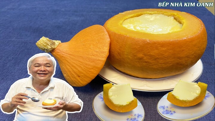 Cách làm BÁNH FLAN BÍ ĐỎ đơn giản dễ làm-Pumpkin Flan Recipe|Bếp Nhà Kim Oanh