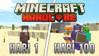 Aku bertahan Hidup 100 Hari di Minecraft Hardcore tapi Desert Only