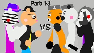 Pony (Zizzy) VS T.S.P Part 1-3 - Stick Nodes Roblox Piggy