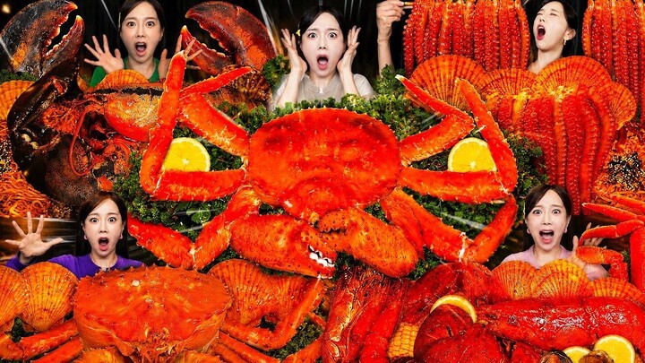 해산물의 여왕 SSOYOUNG ! 압도적 스케일 해산물 ASMR 연속 재생 🦞🔥Crazy Seafood Feast! King Crab, Giant Lobster