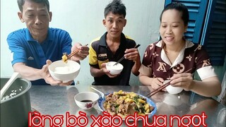 Tư xào lòng bò chua ngọt quá tuyệt vời