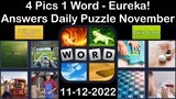 4 Pics 1 Word - Eureka! - 12 November 2022 - Answer Daily Puzzle + Bonus Puzzle