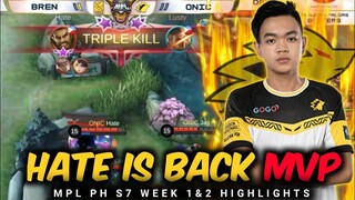 ONIC HATE IS BACK MVP PLAYS - MPL PH S7 WEEK 1&2 HIGHLIGHTS