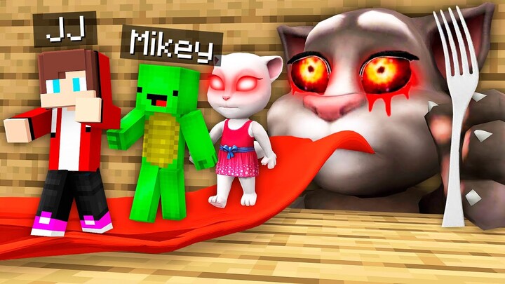 Scary TALKING TOM and ANGELA.EXE ATTACK JJ and Mikey in Minecraft Challenge Maizen