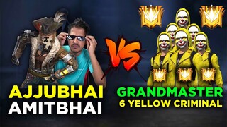 AJJUBHAI VS GRANDMASTER 17000+ SCORE 6 YELLOW CRIMINAL GAMEPLAY - GARENA FREE FIRE- TOTAL GAMING