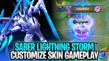 Saber Lightning Codename Storm Legends Customize Skin Gameplay | Mobile Legends: Bang Bang