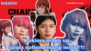 [ Make up ] Makima Cosplay || challenge tanpa soflens emang bisa mirip  !?