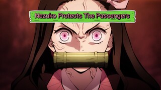 Nezuko Protects The Passengers!