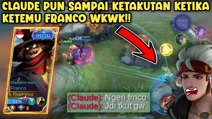 CARA BIKIN MUSUH KETAKUTAN KETIKA KETEMU FRANCO WKWKWK!! - MOBILE LEGENDS