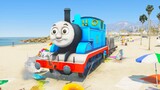 Thomas the Tank Engine goes to the beach
