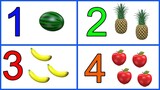 Learn 1 to 10 Numbers & Fruit Names _ 123 Number Names _ 1234 Counting for Kids