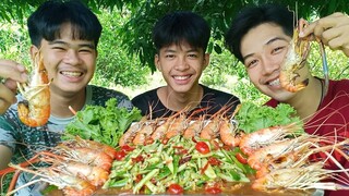 ตำแตงเด็ดๆเผ็ดๆ กุ้งเผาตัวใหญ่ๆหอมๆ กินด้วยกันนะค้าบทุกคน