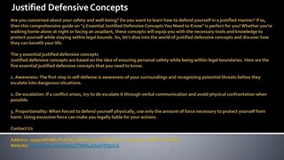 Justified Defensive Concepts