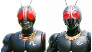 Kamen Rider hitam di bawah lukisan AI