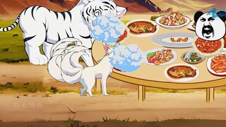 Traveling through the world of strange beasts, even the sacred white tiger wants to give me a massag