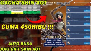 SKIN AOT CUMAN 450RIBU!! TIPS HEMAT SKIN AOT MOBILE LEGENDS 2024 - TIPS HEMAT AOT MLBB BY REDI