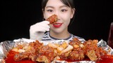 Eating Show | Korean Spicy Chicken and Rice Cake