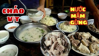 #40: CHÁO VỊT - Cách làm cháo vịt nước mắm gừng, gỏi bắp cải thịt vịt đơn giản siêu ngon