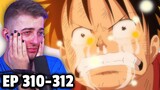 ONE PIECE BROKE ME AGAIN😭 GOODBYE GOING MERRY! One Piece Episode 310, 311 & 312 REACTION!!