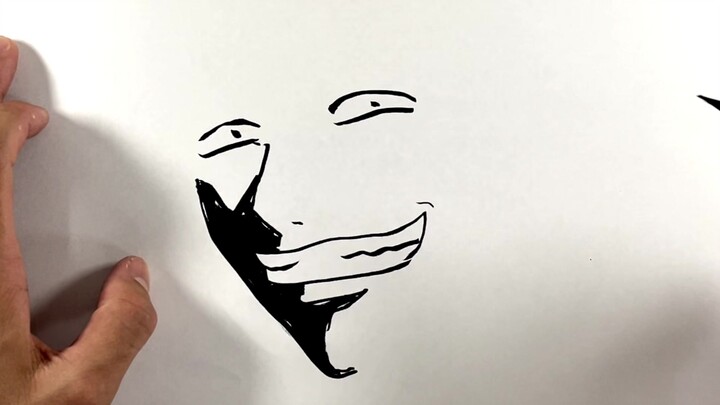 Saya menggambar Sakata Gintoki [Gintama] dengan kuas
