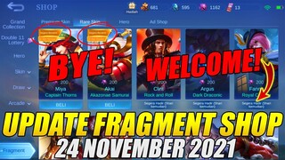 UPDATE FRAGMENT SHOP 24 NOV & JADWAL RILIS SKIN BARU NOVEMBER  DESEMBER 2021 !! - MOBILE LEGENDS