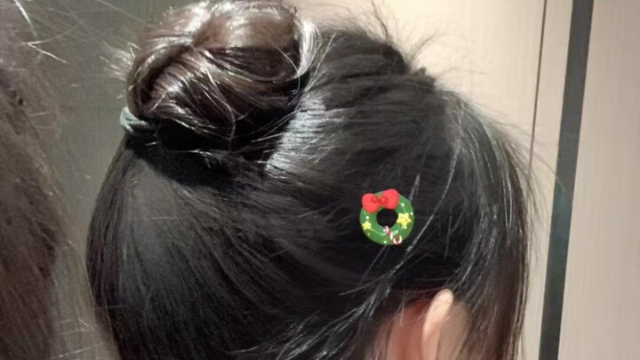 تسريحة كعكة الكرة 🎄 بلا ثقب! املأ شعرك بضغطة واحدة 🥹 أصحاب الرؤوس المسطحة، هيا بسرعة! 🐛