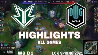 Highlight BRO vs DK (All Game) LCK Mùa Xuân 2021 | LCK Spring 2021 | Fredit BRION vs Damwon KIA