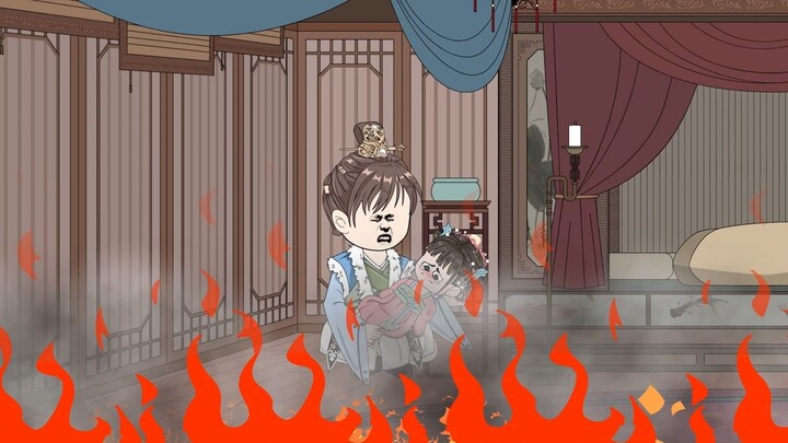 A seven-month-old baby was set on fire by a scumbag father, just to let the illegitimate daughter ta