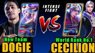 World Rank No.1 Cecilion Gameplay VS Dogie | Mobile legends Bang Bang